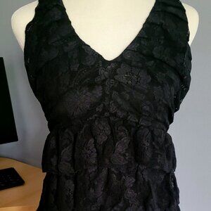 Express Lace Tiered Sleeveless Tank UEC-Size Small